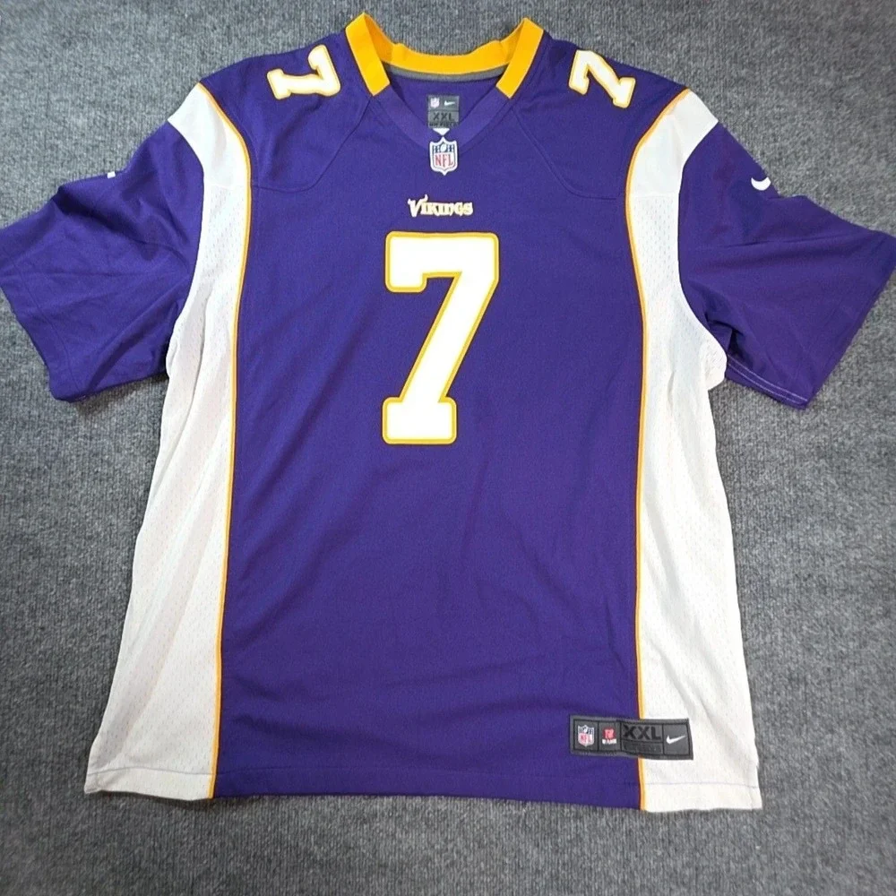 Minnesota Vikings Jersey Mens 2XL Purple NFL Football Case Keenum Nike On Field